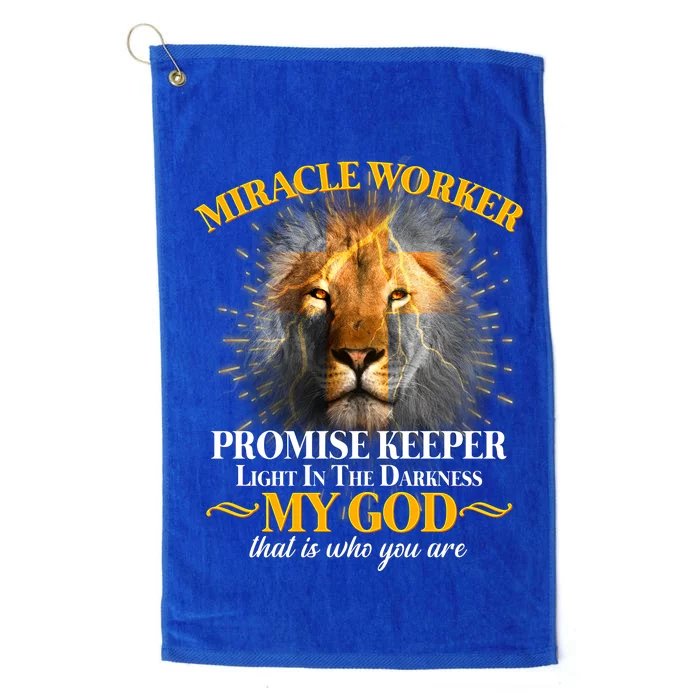 Miracle Worker Promise Keeper Lion Platinum Collection Golf Towel