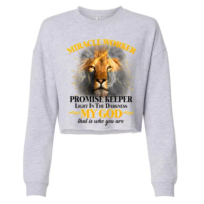 Miracle Worker Promise Keeper Lion Cropped Pullover Crew