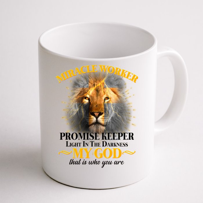 Miracle Worker Promise Keeper Lion Front & Back Coffee Mug