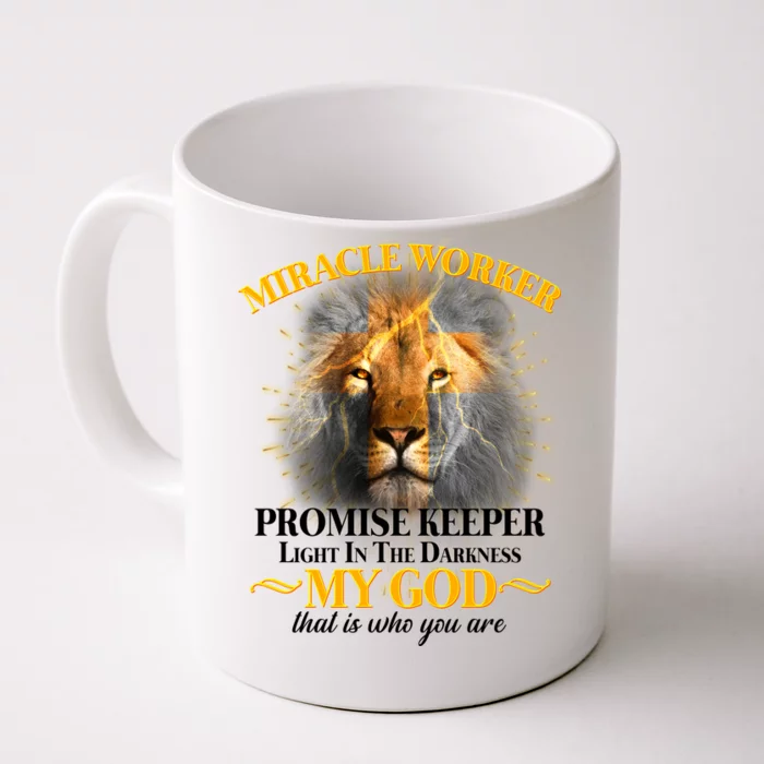 Miracle Worker Promise Keeper Lion Front & Back Coffee Mug