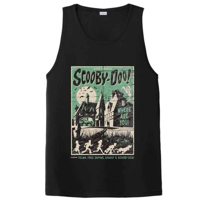 Mystery Incorporated Scary House Movie Poster Performance Tank