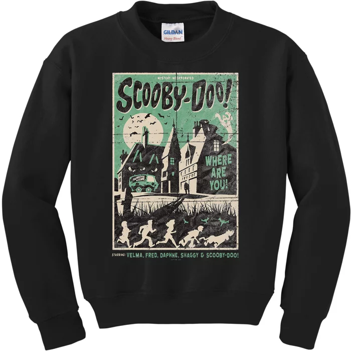 Mystery Incorporated Scary House Movie Poster Kids Sweatshirt