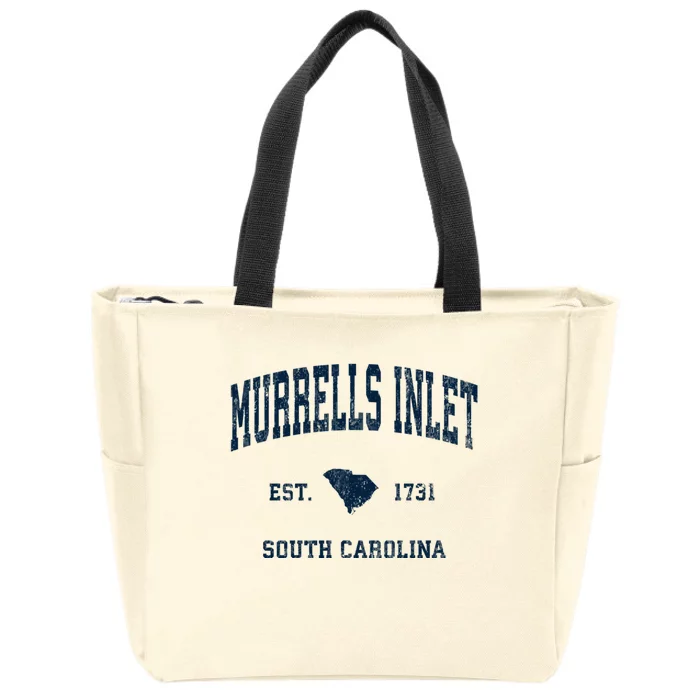 Murrells Inlet South Carolina Sc Vintage Athletic Zip Tote Bag