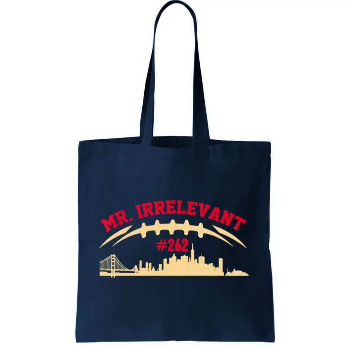 Mr Irrelevant San Francisco 262 Brock Hard Purdy Tote Bag