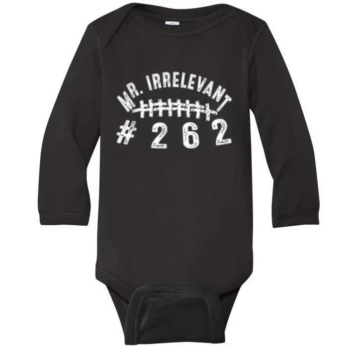 Mr Irrelevant San Francisco 262 Brock Hard Purdy Baby Long Sleeve Bodysuit