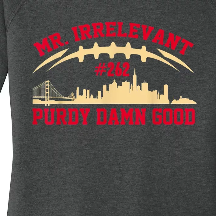 Mr Irrelevant San Francisco 262 Brock Hard Purdy Women's Perfect Tri Tunic Long Sleeve Shirt