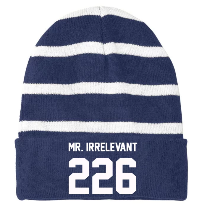 Mr Irrelevant San Francisco 262 Brock Hard Purdy Striped Beanie with Solid Band