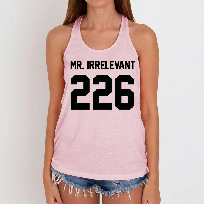 Mr Irrelevant San Francisco 262 Brock Hard Purdy Women's Knotted Racerback Tank