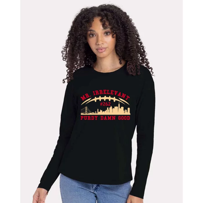 Mr Irrelevant San Francisco 262 Brock Hard Purdy Womens Cotton Relaxed Long Sleeve T-Shirt