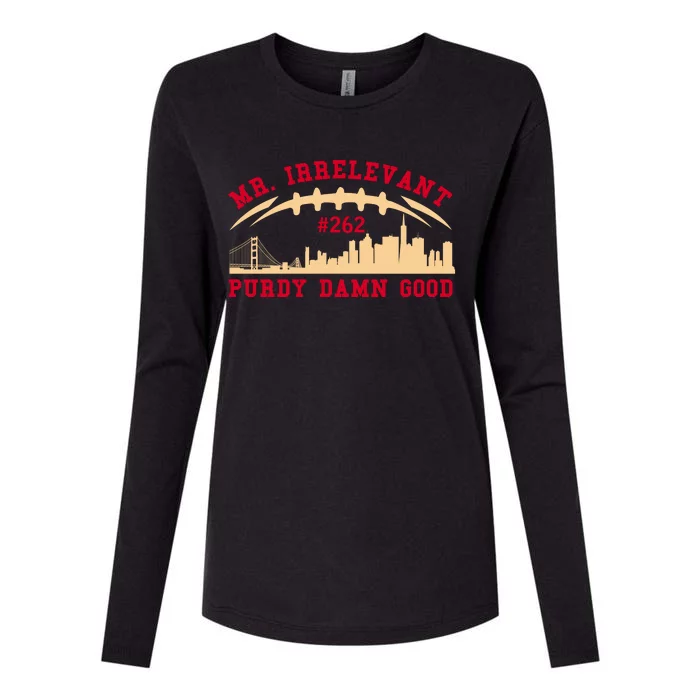 Mr Irrelevant San Francisco 262 Brock Hard Purdy Womens Cotton Relaxed Long Sleeve T-Shirt