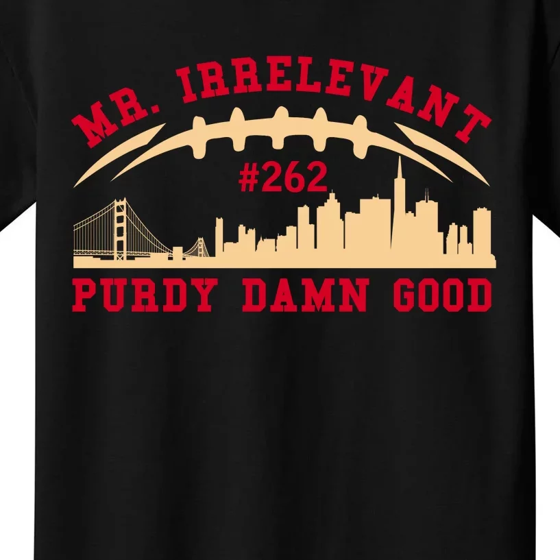 Mr Irrelevant San Francisco 262 Brock Hard Purdy Kids T-Shirt