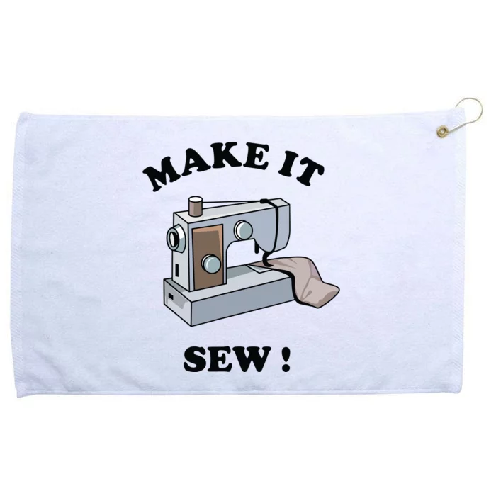 Make It Sew Funny Sewing Machine Joke Grommeted Golf Towel