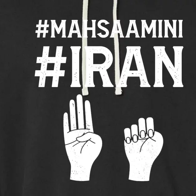 Mahsaamini Iran Symbol Garment-Dyed Fleece Hoodie