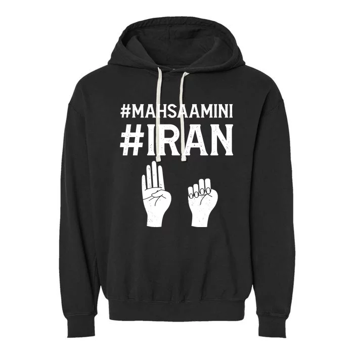 Mahsaamini Iran Symbol Garment-Dyed Fleece Hoodie