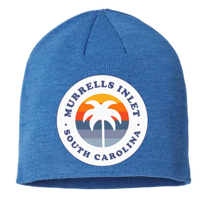 Murrells Inlet South Carolina Sc Retro Palm Tree Souvenir 8 1/2in Sustainable Knit Beanie