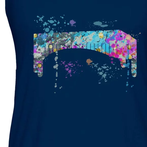 Marimba Instrument Silhouette Marimbas Ladies Essential Flowy Tank