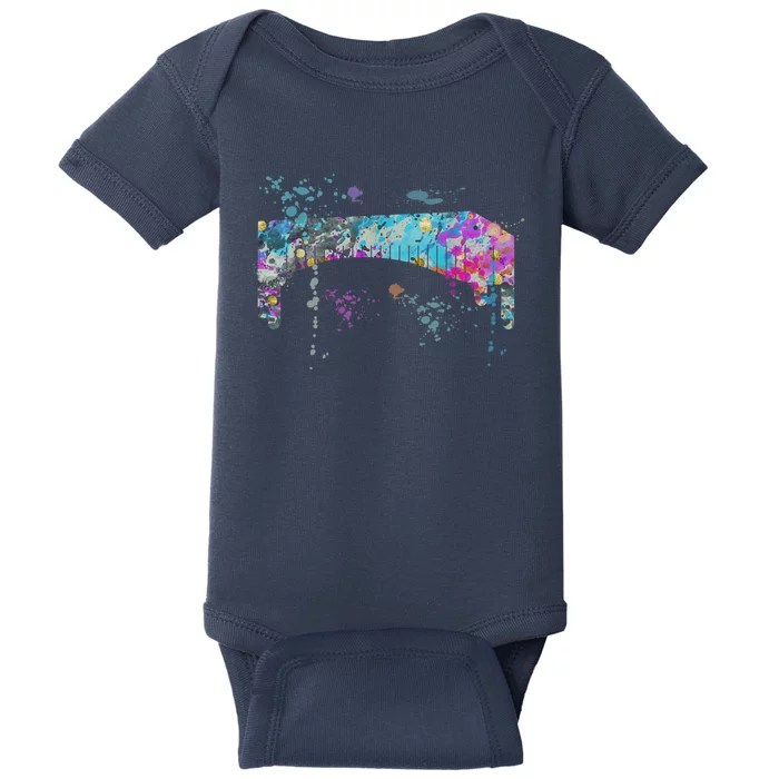 Marimba Instrument Silhouette Marimbas Baby Bodysuit