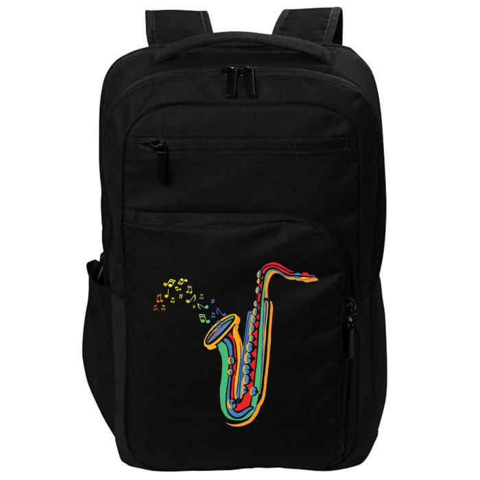 Musical Instrument Saxophone Player Gift Saxophone Impact Tech Backpack