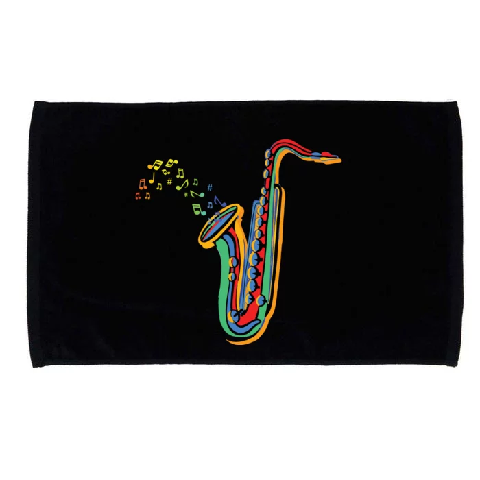 Musical Instrument Saxophone Player Gift Saxophone Microfiber Hand Towel