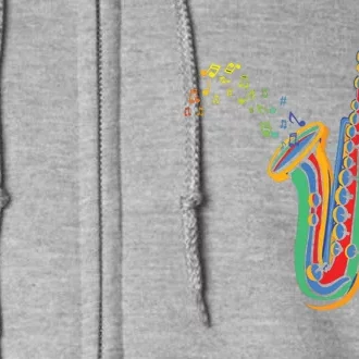 Musical Instrument Saxophone Player Gift Saxophone Full Zip Hoodie