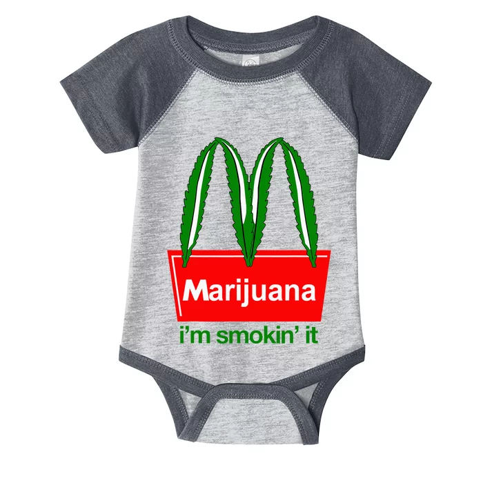 Marijuana IM Smokin It Funny Quote Infant Baby Jersey Bodysuit