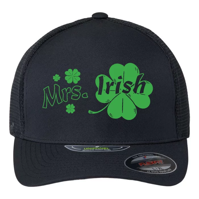 Mrs Irish Shamrock Flexfit Unipanel Trucker Cap