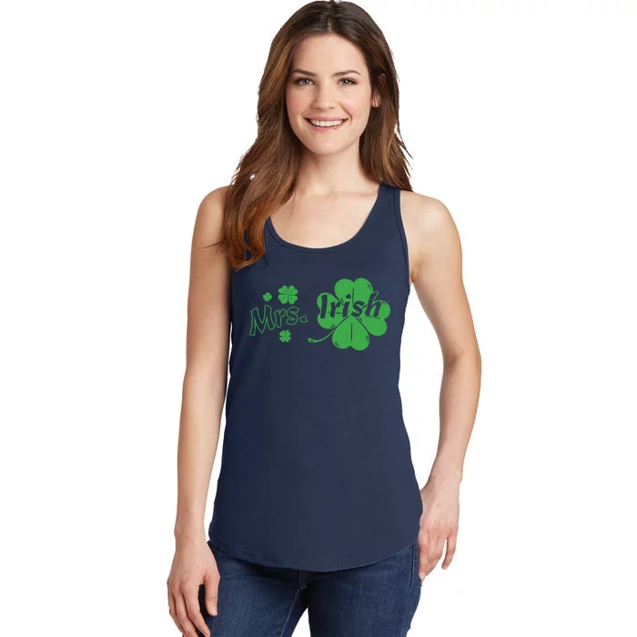 Mrs Irish Shamrock Ladies Essential Tank