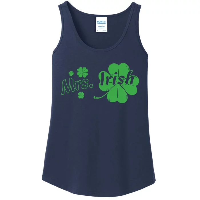 Mrs Irish Shamrock Ladies Essential Tank