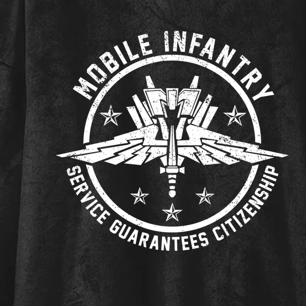 Mobile Infantry Service Guarantees Citizenship Hooded Wearable Blanket