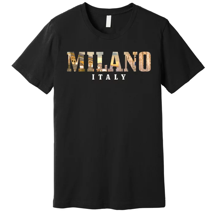 Milano Italia Skyline Italy Italian Souvenir Premium T-Shirt