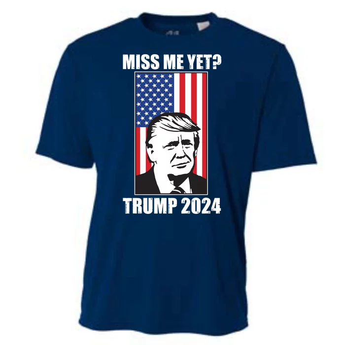 Miss Me Yet? Trump 2024 USA American Flag Cooling Performance Crew T-Shirt