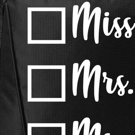 Miss Mrs Ms Dr City Backpack