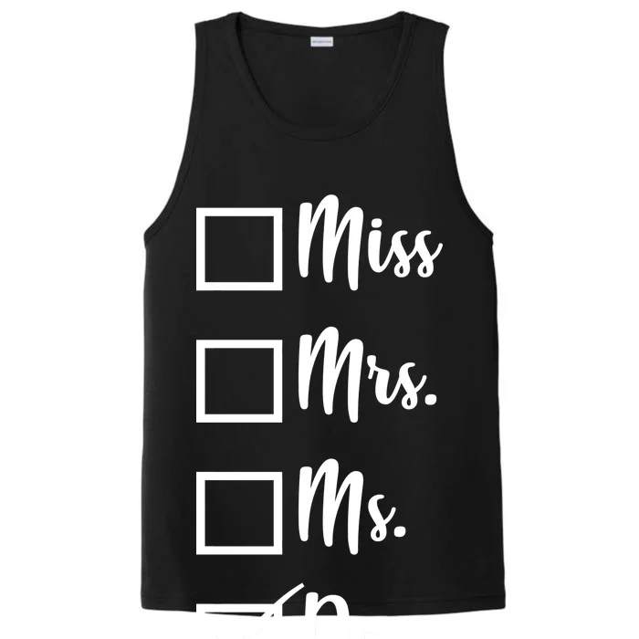 Miss Mrs Ms Dr Performance Tank