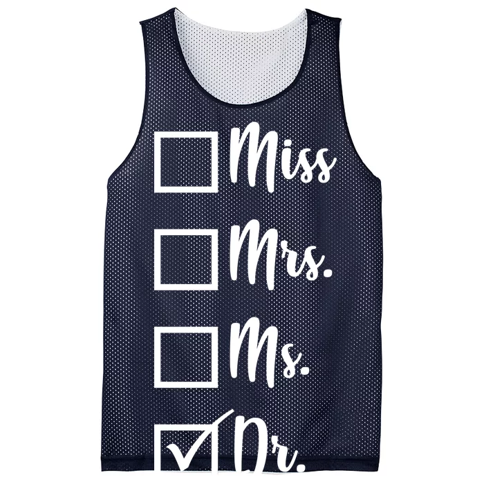 Miss Mrs Ms Dr Mesh Reversible Basketball Jersey Tank