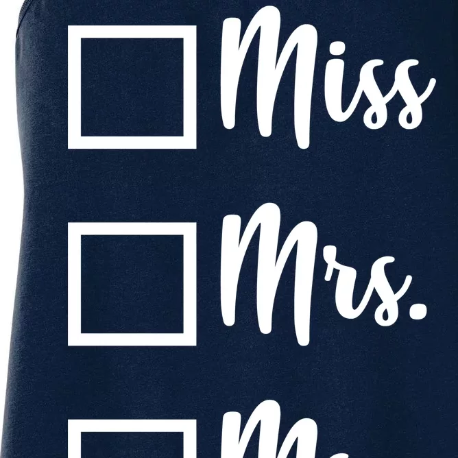 Miss Mrs Ms Dr Women's Racerback Tank