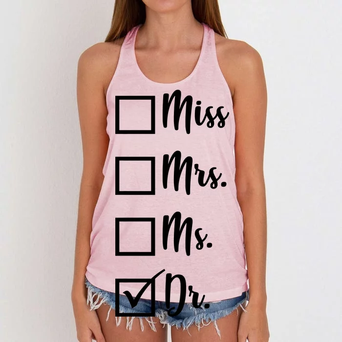 Miss Mrs Ms Dr Women's Knotted Racerback Tank