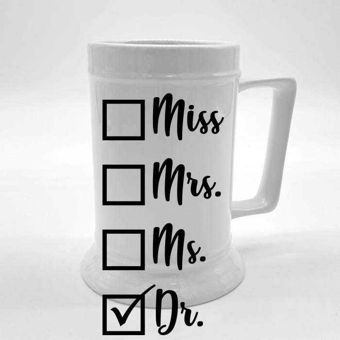 Miss Mrs Ms Dr Front & Back Beer Stein