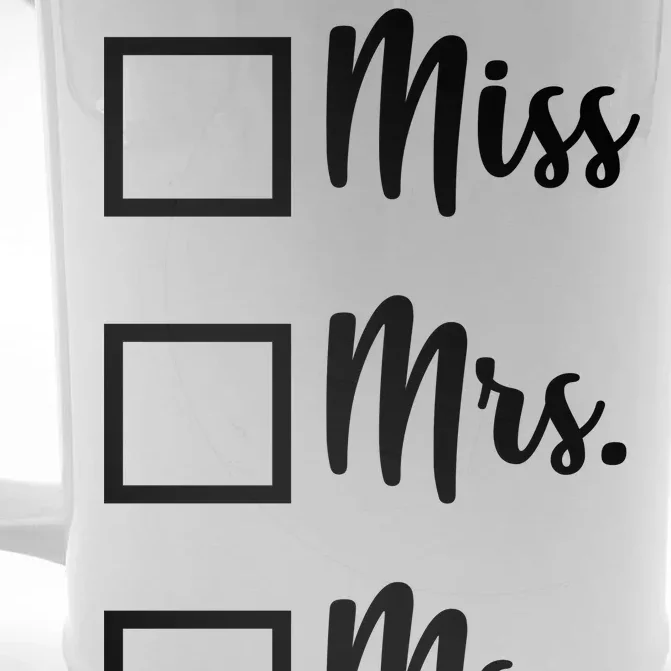 Miss Mrs Ms Dr Front & Back Beer Stein