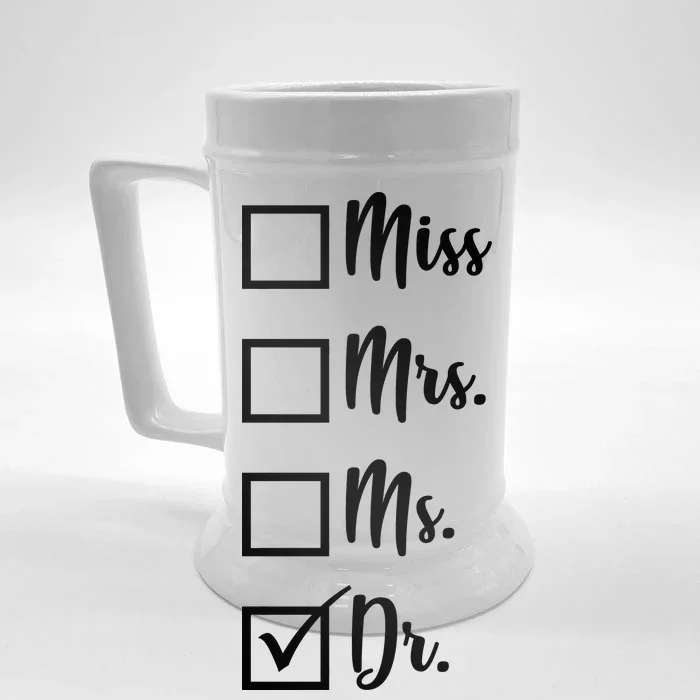 Miss Mrs Ms Dr Front & Back Beer Stein