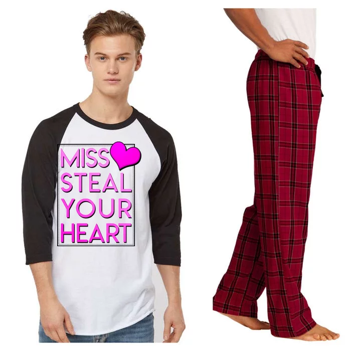 Miss Steal Your Heart Valentines Day Raglan Sleeve Pajama Set