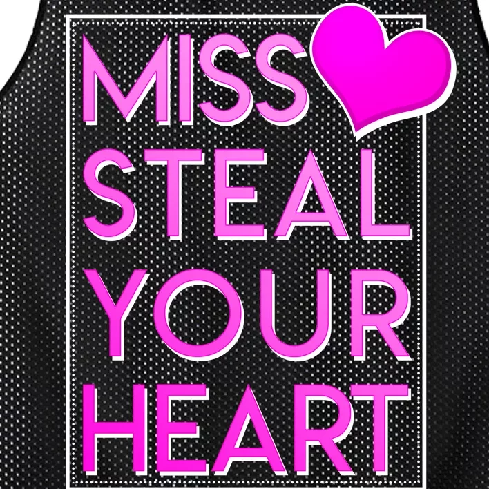 Miss Steal Your Heart Valentines Day Mesh Reversible Basketball Jersey Tank