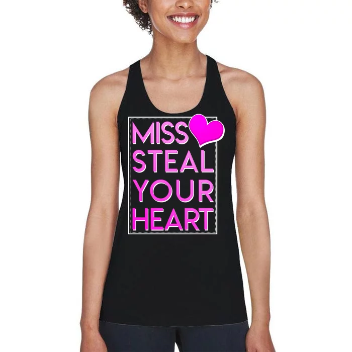 Miss Steal Your Heart Valentines Day Women's Racerback Tank