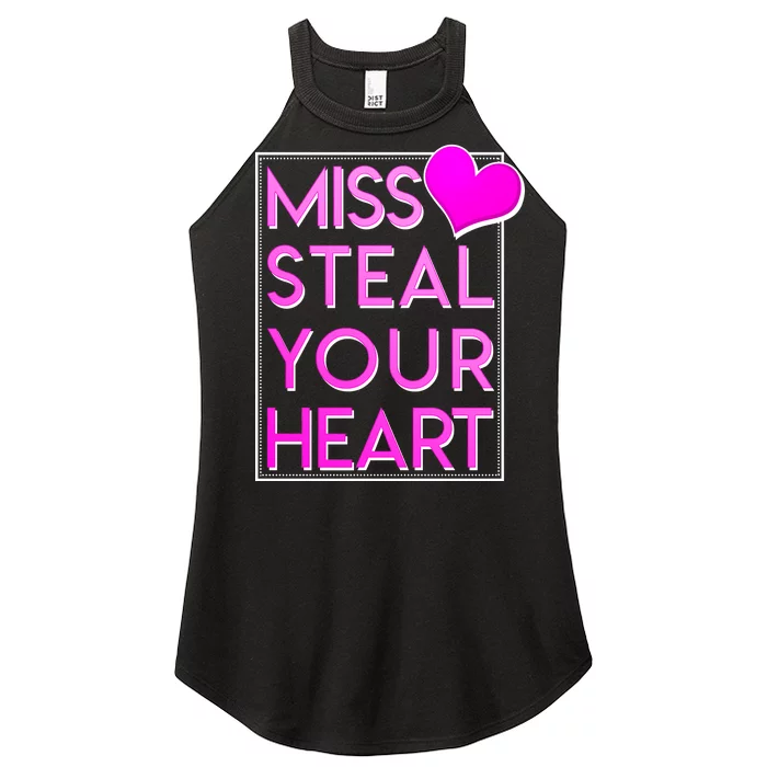 Miss Steal Your Heart Valentines Day Women’s Perfect Tri Rocker Tank