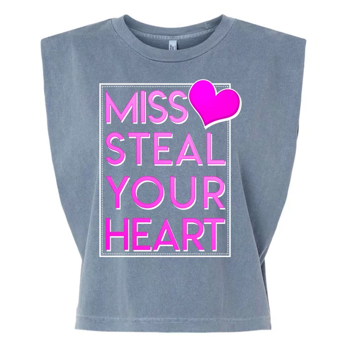 Miss Steal Your Heart Valentines Day Garment-Dyed Women's Muscle Tee