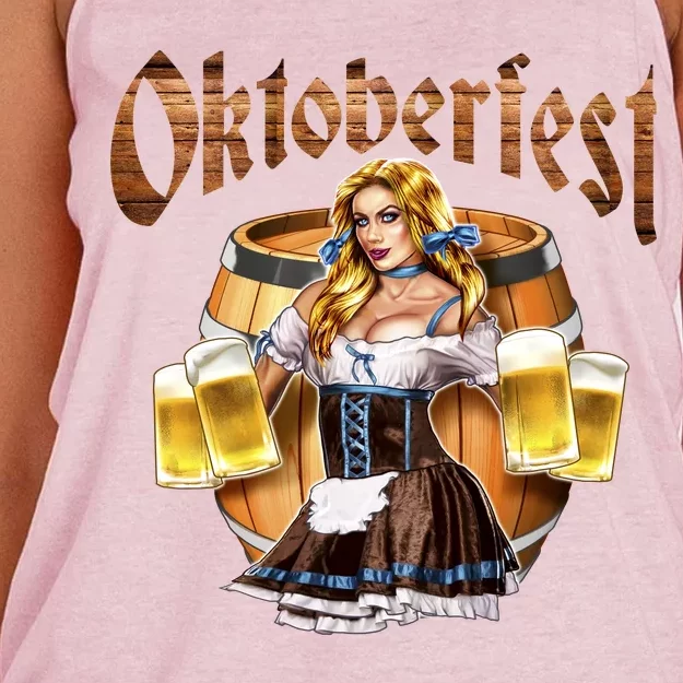 Miss Wiesn Oktoberfest Women's Knotted Racerback Tank