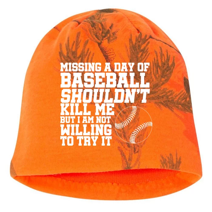 Missing A Day Of Baseball Kati - Camo Knit Beanie