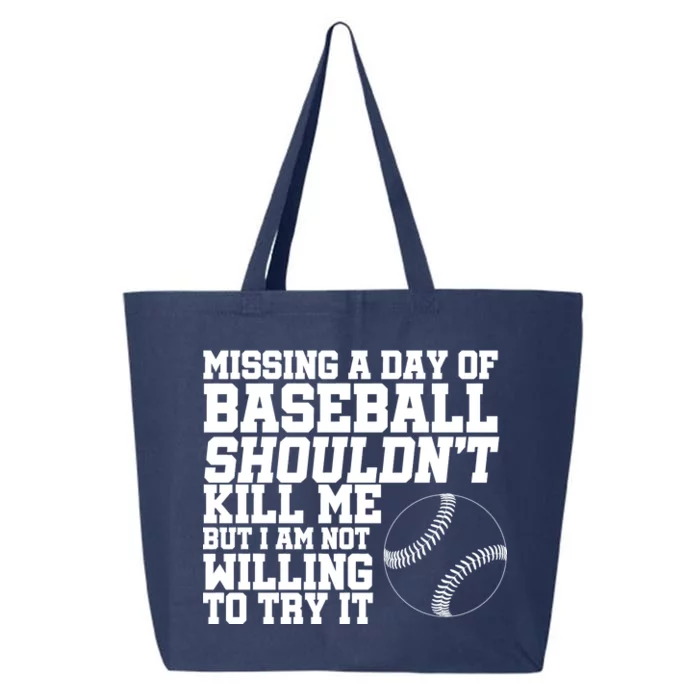 Missing A Day Of Baseball 25L Jumbo Tote