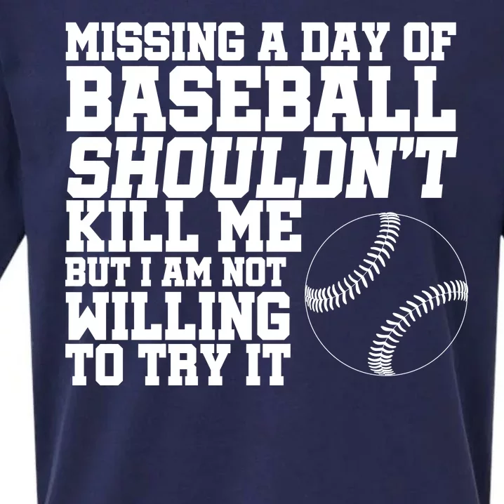 Missing A Day Of Baseball Sueded Cloud Jersey T-Shirt