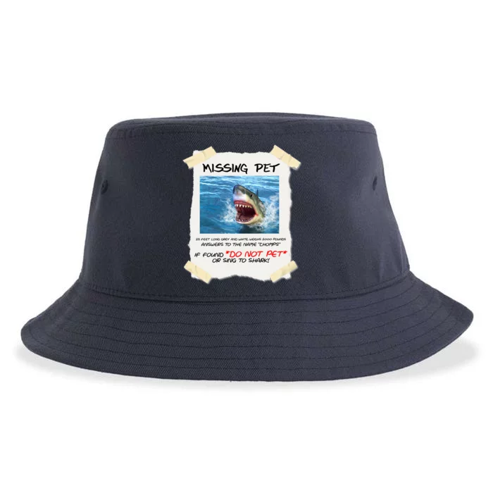 Missing Pet Funny Great White Shark Sustainable Bucket Hat