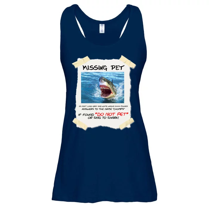 Missing Pet Funny Great White Shark Ladies Essential Flowy Tank